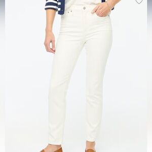JCrew essential straight white jeans